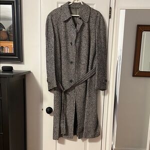 Canali Vintage Men’s Herringbone Tweed Coat